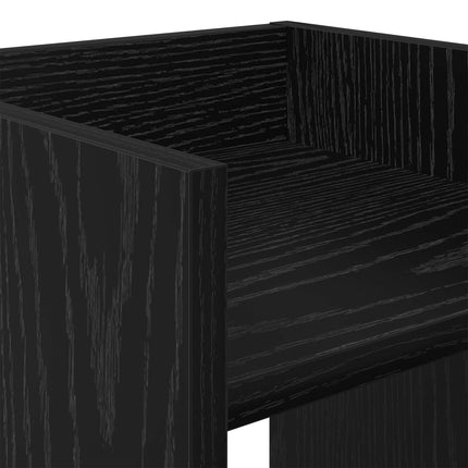 Växtställ 2 pcs Svart Ek 30 x 30 x 40 cm Konstruerat trä