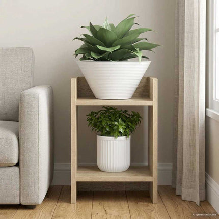 Växtställ med hylla Sonoma-ek 30 x 30 x 40 cm Konstruerat trä