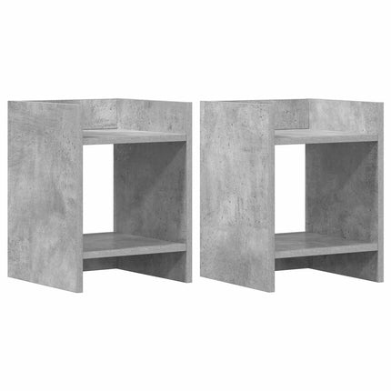 Växtställ 2 pcs BetongGrå 30 x 30 x 40 cm Konstruerat trä