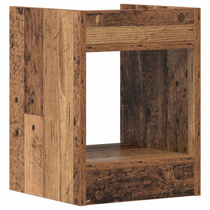 Växtställ med hylla Gammalt trä 30 x 30 x 40 cm Konstruerat trä