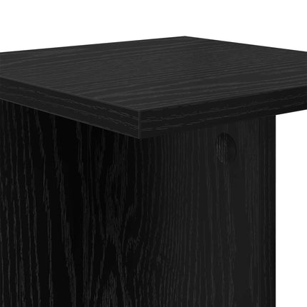 Växtställ Svart Ek 25 x 25,5 x 100,5 cm Konstruerat trä