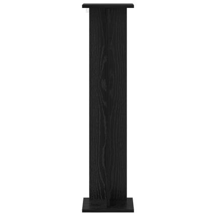 Växtställ Svart Ek 25 x 25,5 x 100,5 cm Konstruerat trä