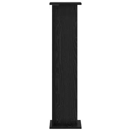 Växtställ Svart Ek 25 x 25,5 x 100,5 cm Konstruerat trä