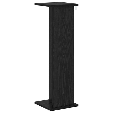 Växtställ 2 pcs Svart Ek 25 x 25,5 x 80,5 cm Konstruerat trä