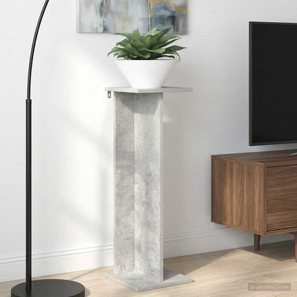 Växtställ 2 pcs BetongGrå 25 x 25,5 x 80,5 cm Konstruerat trä