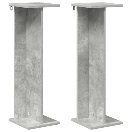 Växtställ 2 pcs BetongGrå 25 x 25,5 x 80,5 cm Konstruerat trä
