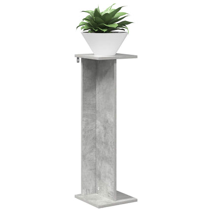 Växtställ 2 pcs BetongGrå 25 x 25,5 x 80,5 cm Konstruerat trä