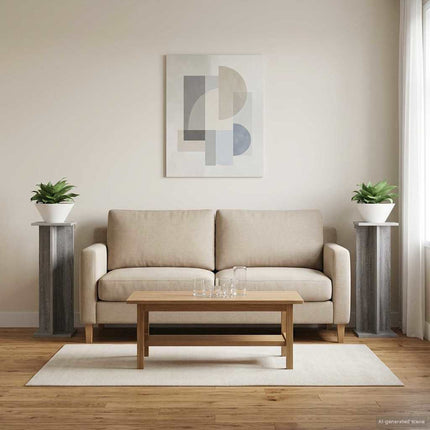 Växtställ 2 pcs Grå Sonoma 25 x 25,5 x 80,5 cm Konstruerat trä