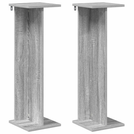 Växtställ 2 pcs Grå Sonoma 25 x 25,5 x 80,5 cm Konstruerat trä