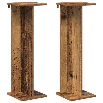 Växtställ 2 pcs Gammalt trä 25 x 25,5 x 80,5 cm Konstruerat trä