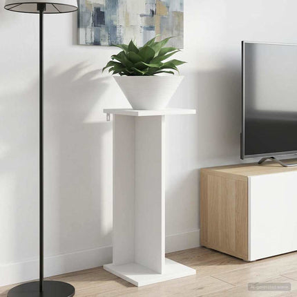 Växtställ 2 pcs Vit 25 x 25,5 x 60,5 cm Konstruerat trä