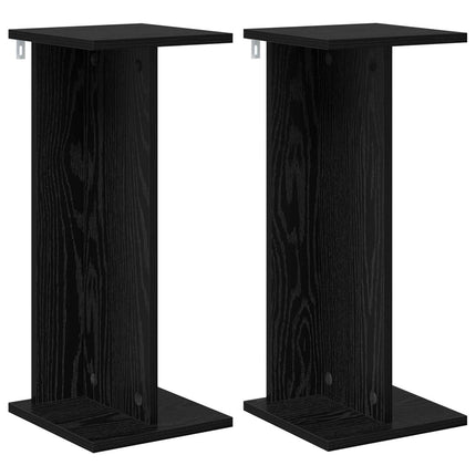 Växtställ 2 st Svart Ek 25 x 25,5 x 60,5 cm Konstruerat trä