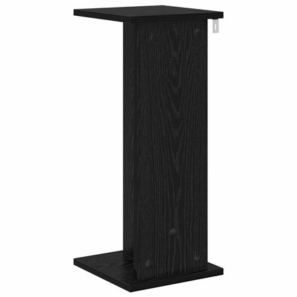 Växtställ 2 pcs Svart Ek 25 x 25,5 x 60,5 cm Konstruerat trä