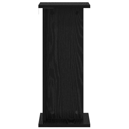 Växtställ 2 pcs Svart Ek 25 x 25,5 x 60,5 cm Konstruerat trä