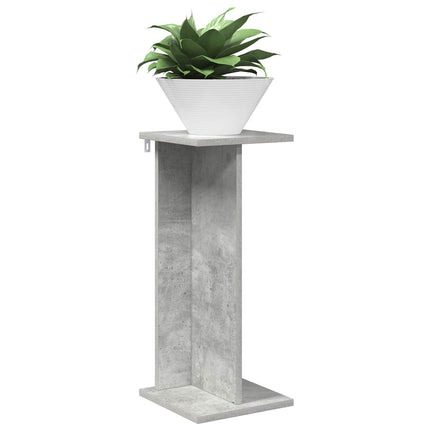 Växtställ 2 pcs BetongGrå 25 x 25,5 x 60,5 cm Konstruerat trä