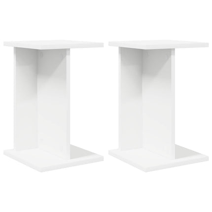Växtställ 2 pcs Vit 25 x 25,5 x 40,5 cm Konstruerat trä
