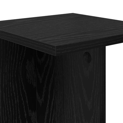 Växtställ 2 pcs Svart Ek 25 x 25,5 x 40,5 cm Konstruerat trä