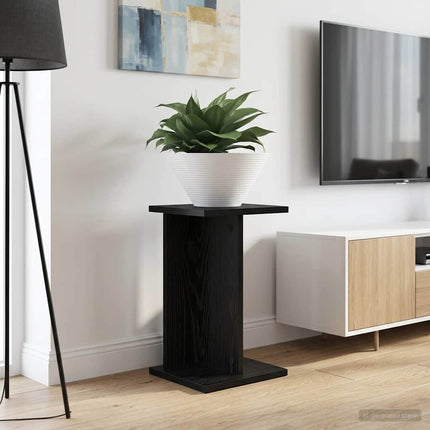 Växtställ 2 pcs Svart Ek 25 x 25,5 x 40,5 cm Konstruerat trä
