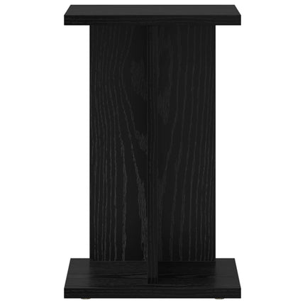 Växtställ 2 pcs Svart Ek 25 x 25,5 x 40,5 cm Konstruerat trä