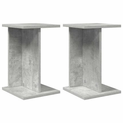 Växtställ 2 pcs BetongGrå 25 x 25,5 x 40,5 cm Konstruerat trä