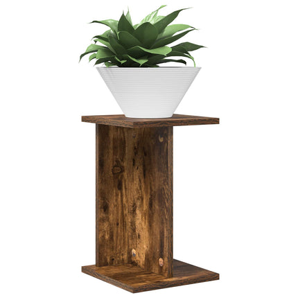 Växtställ 2 pcs Rökt Ek 25 x 25,5 x 40,5 cm Konstruerat trä