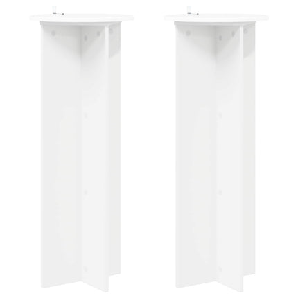 Växtställ 2 st Vit Ø40 x 100 cm Konstruerat trä