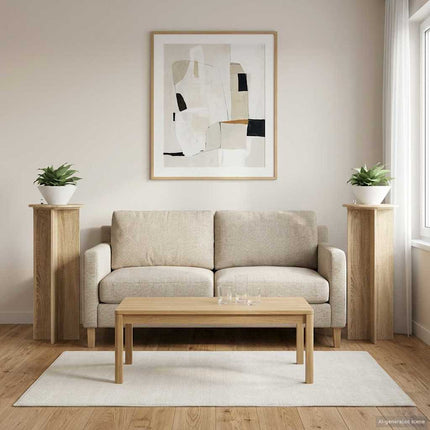 Växtställ 2 pcs Sonoma-ek Ø40 x 100 cm Konstruerat trä