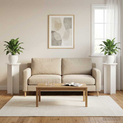 Växtställ 2 pcs Vit högglans Ø40 x 100 cm Konstruerat trä