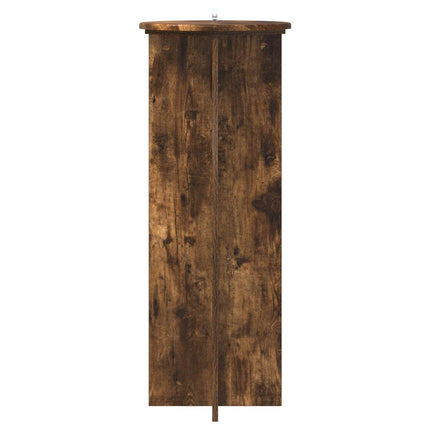 Växtställ 2 pcs Rökt ek Ø40 x 100 cm Konstruerat trä