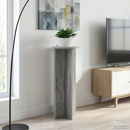 Växtställ 2 pcs Grå sonoma-ek Ø40 x 100 cm Konstruerat trä