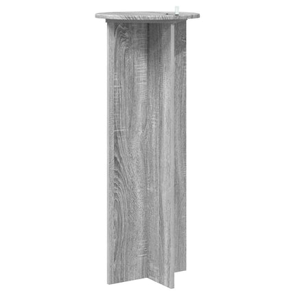 Växtställ 2 pcs Grå sonoma-ek Ø40 x 100 cm Konstruerat trä