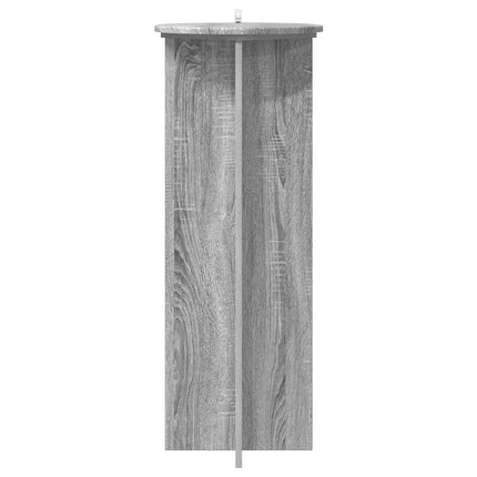 Växtställ 2 pcs Grå sonoma-ek Ø40 x 100 cm Konstruerat trä