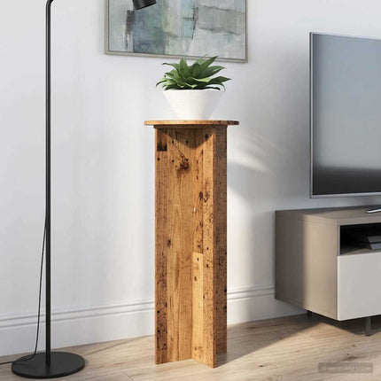 Växtställ 2 pcs Gammalt trä Ø40 x 100 cm Konstruerat trä