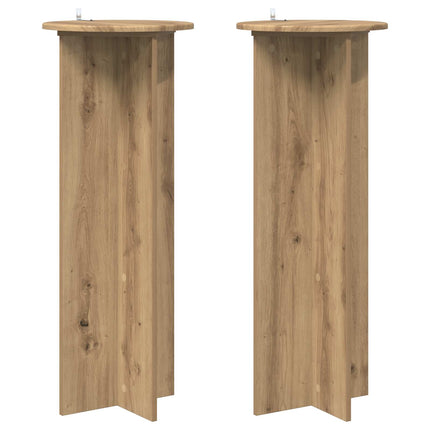 Växtställ 2 pcs Artisan-ek Ø40 x 100 cm Konstruerat trä