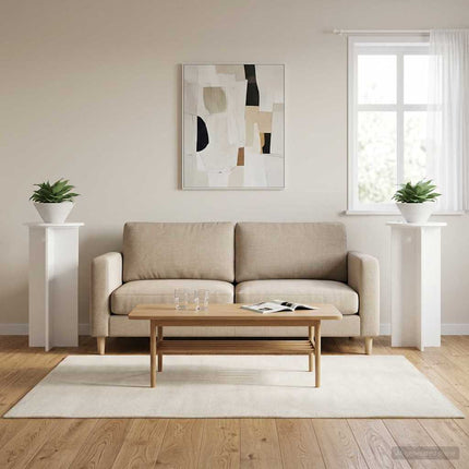 Växtställ 2 pcs Vit Ø40 x 80 cm Konstruerat trä