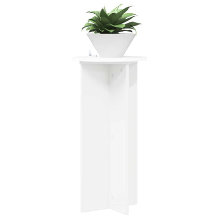 Växtställ 2 pcs Vit Ø40 x 80 cm Konstruerat trä