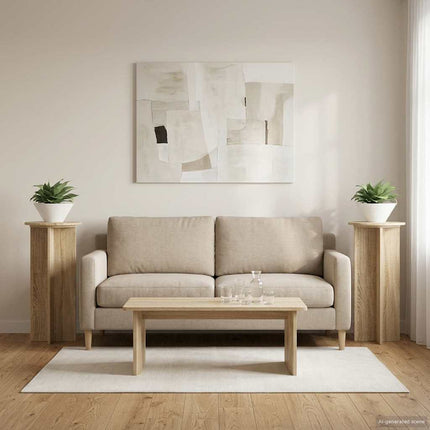 Växtställ 2 pcs Sonoma-ek 40 x 40 x 80 cm Konstruerat trä