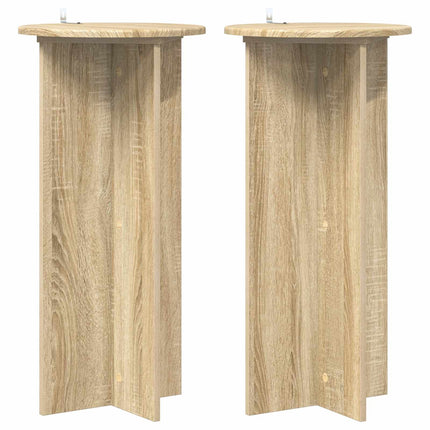 Växtställ 2 pcs Sonoma-ek 40 x 40 x 80 cm Konstruerat trä