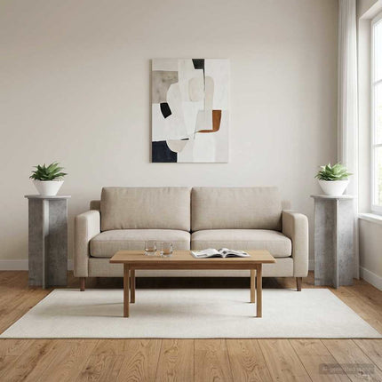 Växtställ 2 pcs Betonggrå 40 x 40 x 80 cm Konstruerat trä