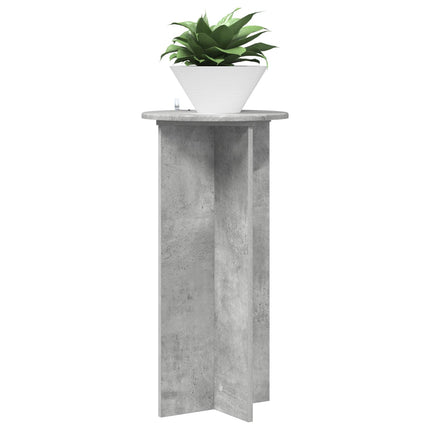 Växtställ 2 pcs Betonggrå 40 x 40 x 80 cm Konstruerat trä