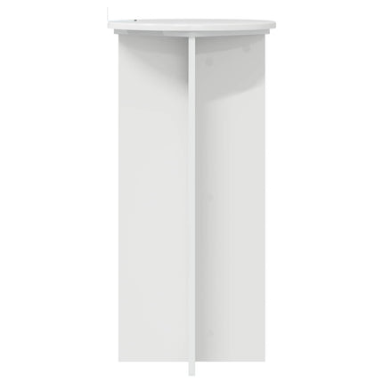 Växtställ 2 pcs Vit högglans 40 x 40 x 80 cm Konstruerat trä