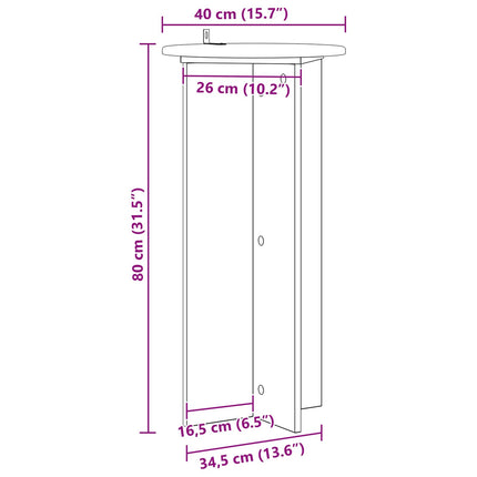 Växtställ 2 pcs Vit högglans 40 x 40 x 80 cm Konstruerat trä
