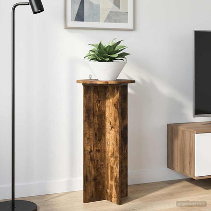 Växtställ 2 pcs Rökt ek 40 x 40 x 80 cm Konstruerat trä