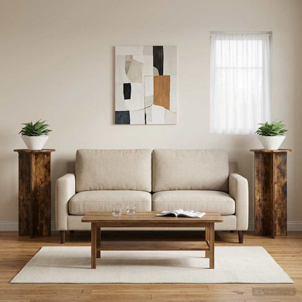 Växtställ 2 pcs Rökt ek 40 x 40 x 80 cm Konstruerat trä