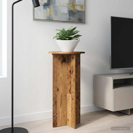 Växtställ 2 pcs Gammalt trä 40 x 40 x 80 cm Konstruerat trä