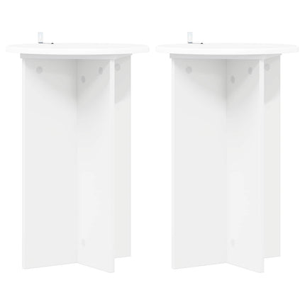 Växtställ 2 pcs Vit Ø40 x 60 cm Konstruerat trä