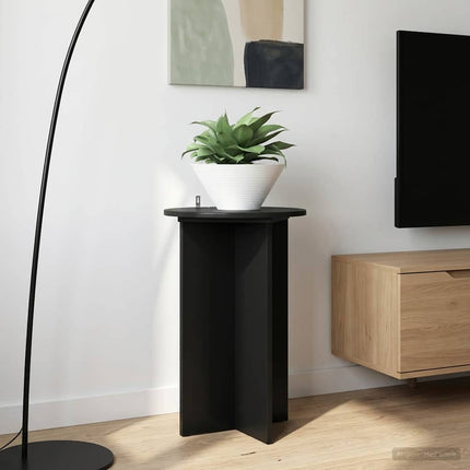 Växtställ 2 pcs Svart Ø40 x 60 cm Konstruerat trä