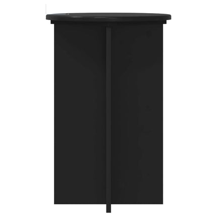 Växtställ 2 pcs Svart Ø40 x 60 cm Konstruerat trä