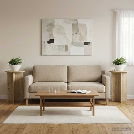 Växtställ 2 pcs Sonoma-ek Ø40 x 60 cm Konstruerat trä