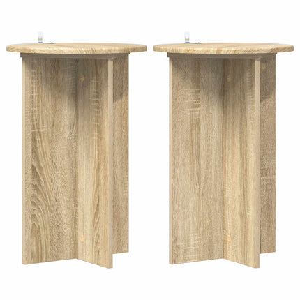 Växtställ 2 pcs Sonoma-ek Ø40 x 60 cm Konstruerat trä